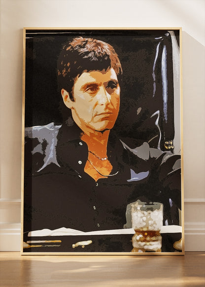 Tony Montana Scarface Classic Scene Wall Art Poster & Canvas Print