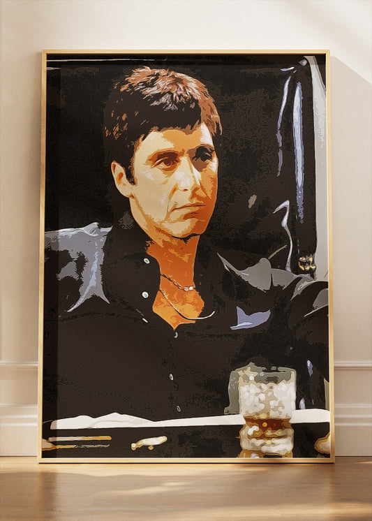 Tony Montana Scarface Classic Scene Wall Art Poster & Canvas Print