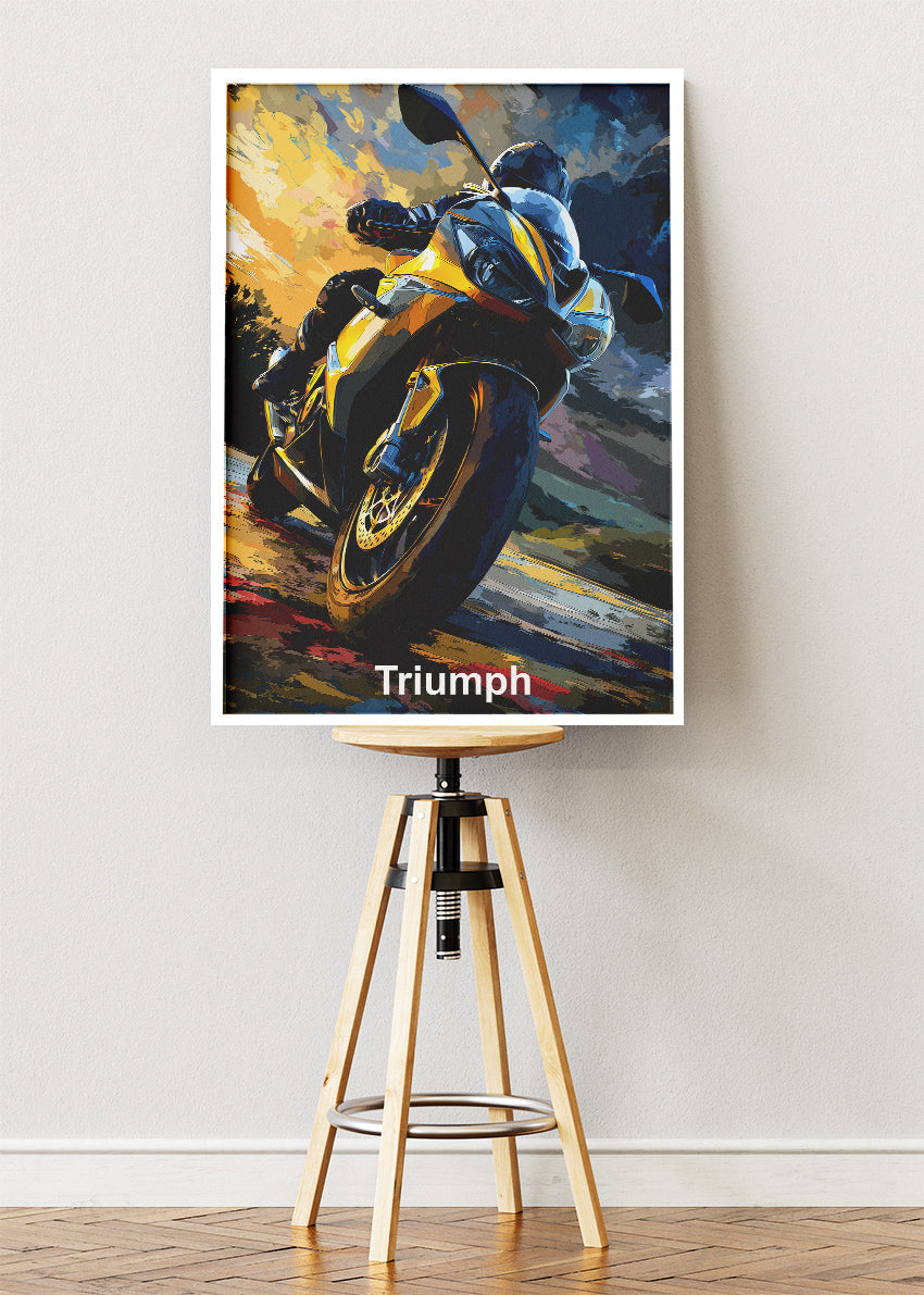 Triumph Racing Motion Poster Canvas & Print – AI PRINT LAB