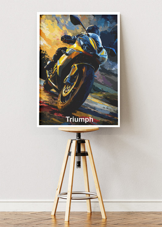 Triumph Racing Motion Poster Canvas & Print – AI PRINT LAB