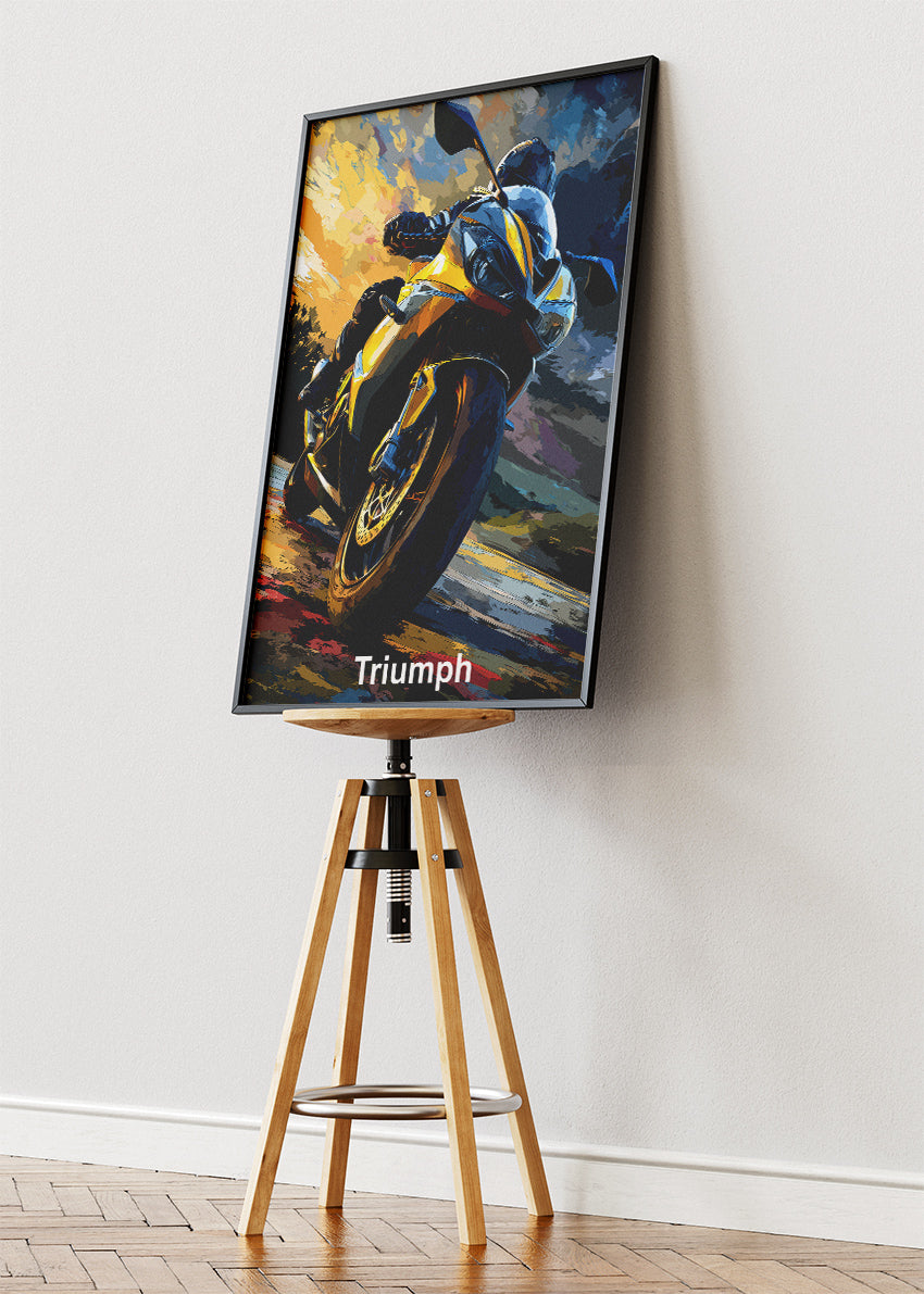 Triumph Racing Motion Poster Canvas & Print – AI PRINT LAB