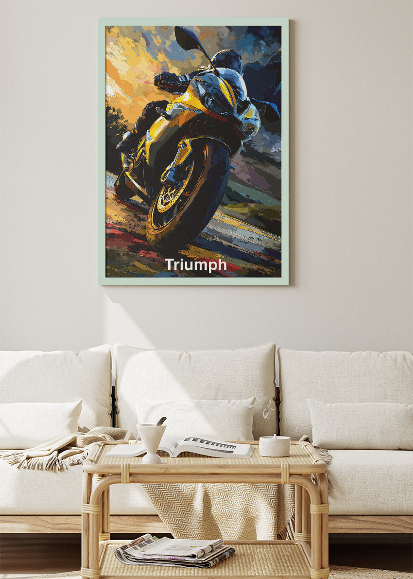 Triumph Racing Motion Poster Canvas & Print – AI PRINT LAB