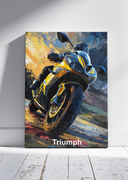 Triumph Racing Motion Poster Canvas & Print – AI PRINT LAB
