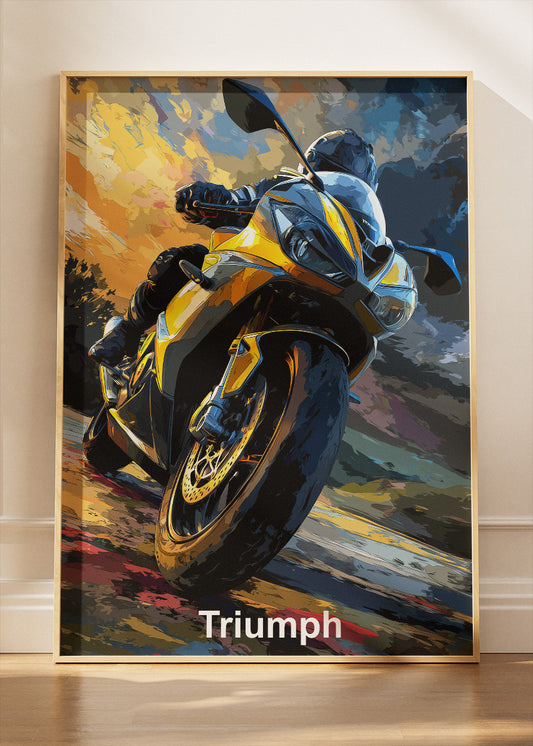 Triumph Racing Motion Poster Canvas & Print – AI PRINT LAB