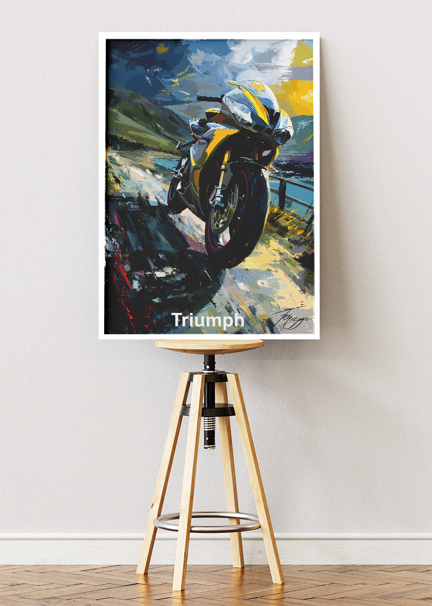 Triumph Sport Bike Poster Canvas & Print – AI PRINT LAB