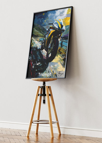Triumph Sport Bike Poster Canvas & Print – AI PRINT LAB