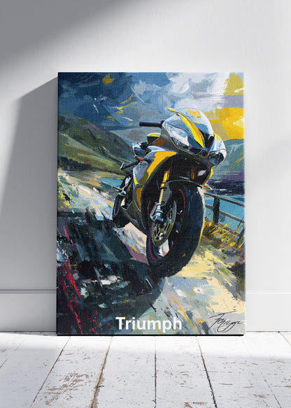 Triumph Sport Bike Poster Canvas & Print – AI PRINT LAB
