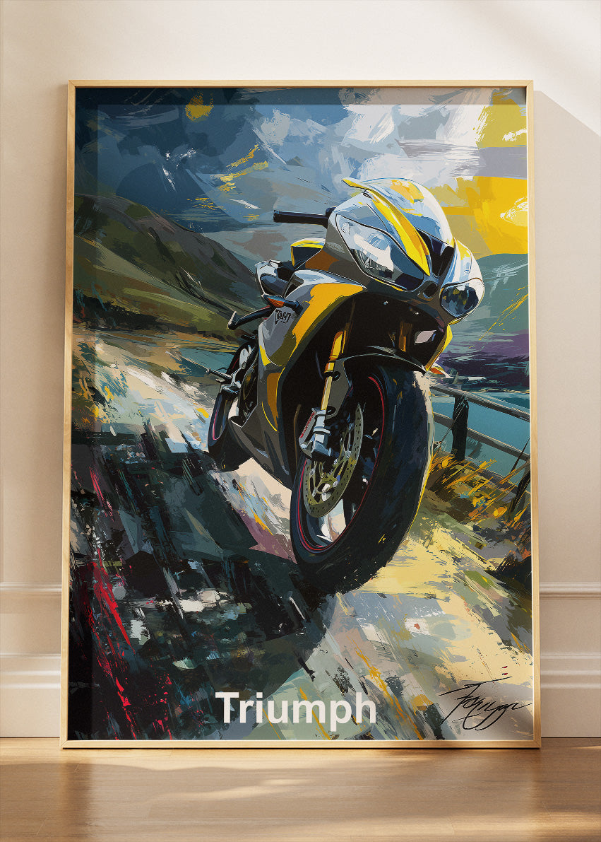 Triumph Sport Bike Poster Canvas & Print – AI PRINT LAB