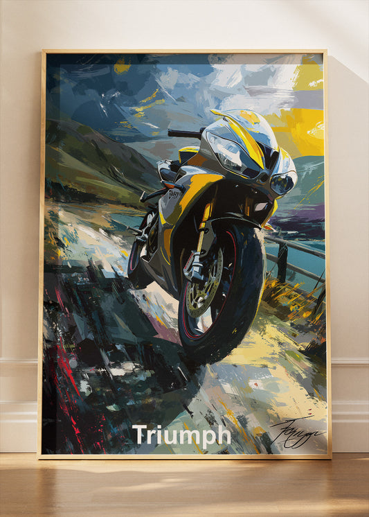 Triumph Sport Bike Poster Canvas & Print – AI PRINT LAB