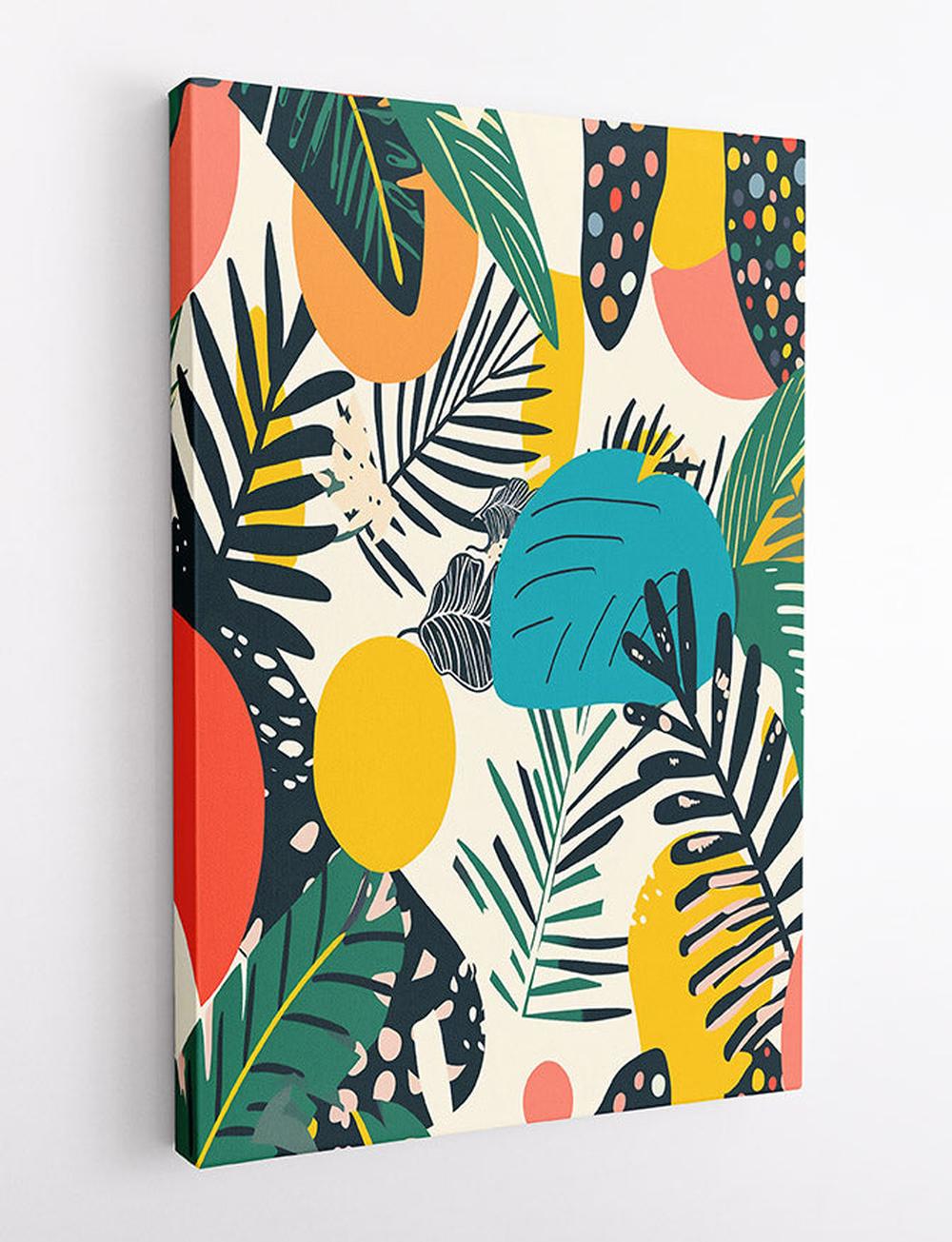 Tropical Abstract Botanical Canvas Art & Poster – T703 – AiPrintLab