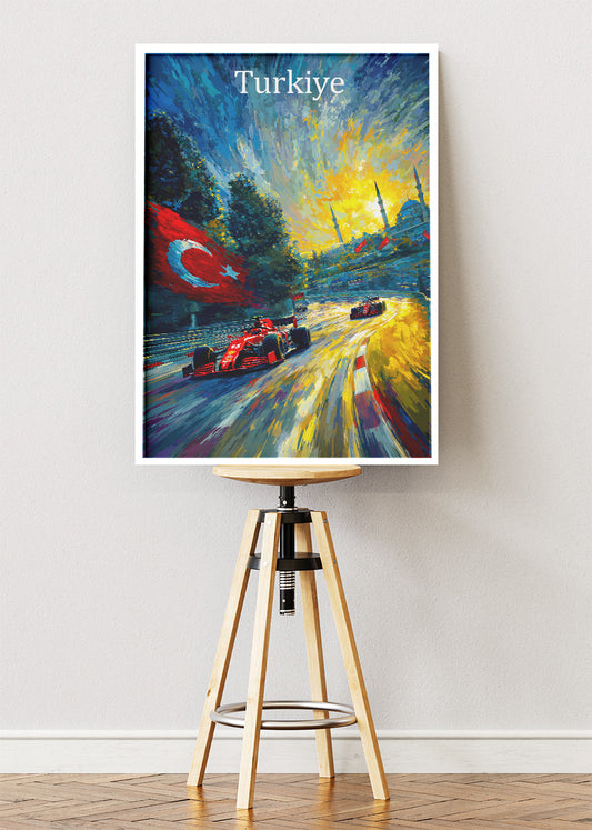 Türkiye Istanbul Sunset Formula 1 Circuit Canvas Print & Poster – AI PRINT LAB