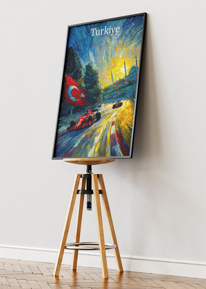 Türkiye Istanbul Sunset Formula 1 Circuit Canvas Print & Poster – AI PRINT LAB