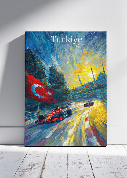 Türkiye Istanbul Sunset Formula 1 Circuit Canvas Print & Poster – AI PRINT LAB