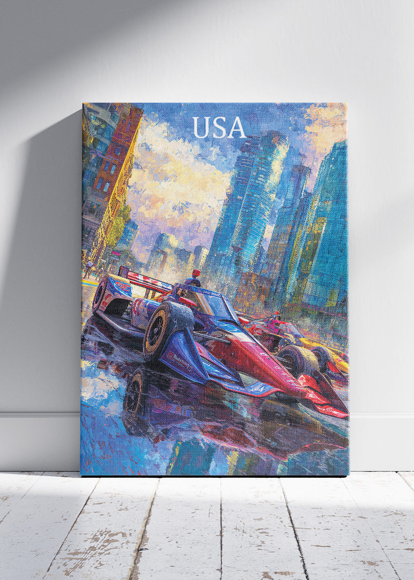 USA City Formula Racing Canvas Print & Poster – AI PRINT LAB