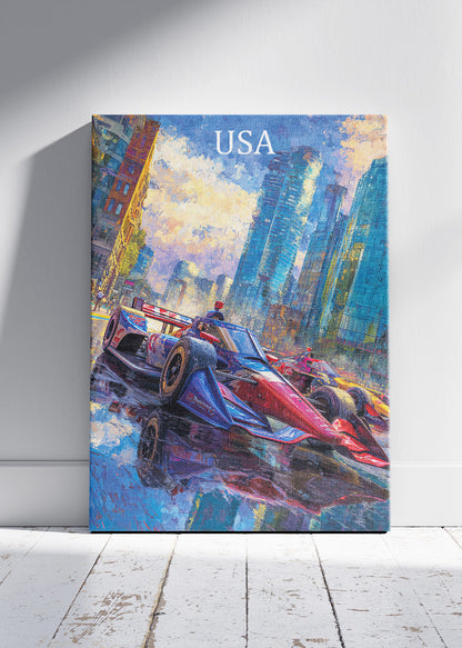 USA City Formula Racing Canvas Print & Poster – AI PRINT LAB
