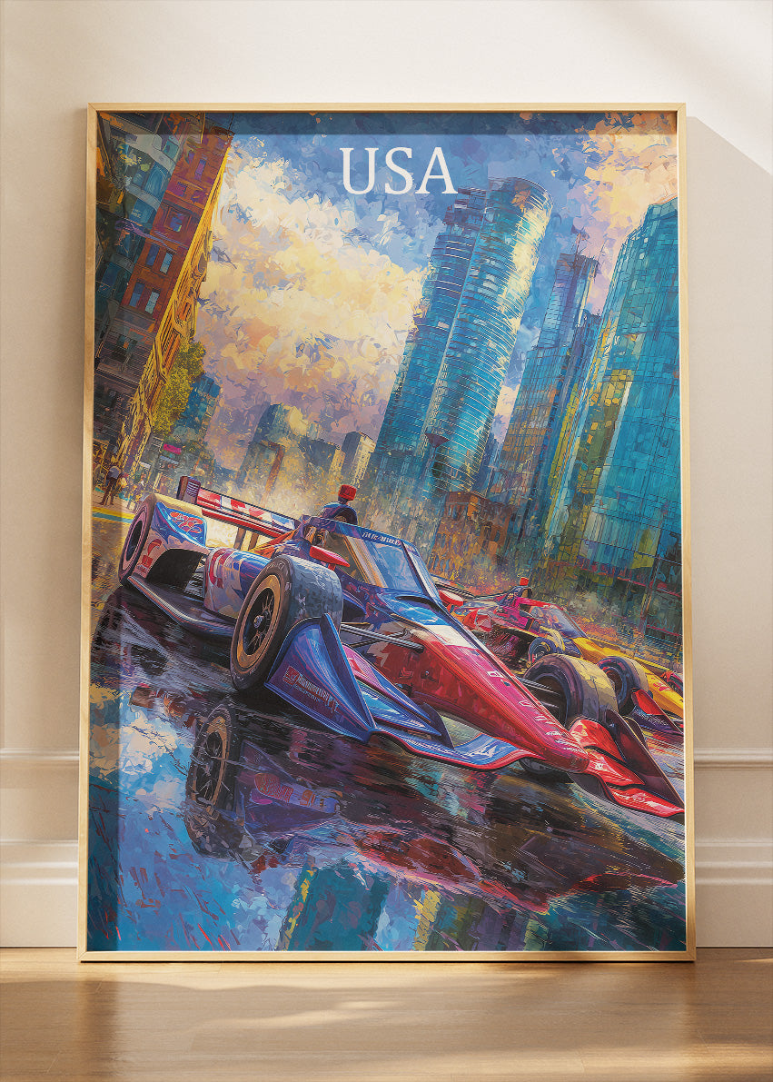 USA City Formula Racing Canvas Print & Poster – AI PRINT LAB