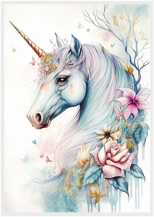 Unicorn Canvas & Poster Wall Art T52 Wildlife Series