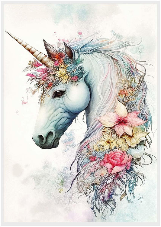 Unicorn Canvas & Poster Wall Art T53 Wildlife Series