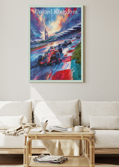 United Kingdom Big Ben Formula 1 Racing Canvas Print & Poster – AI PRINT LAB