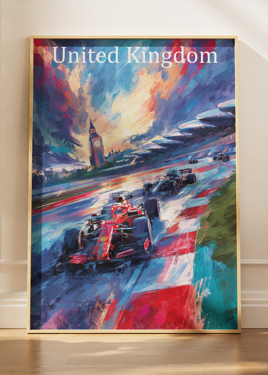 United Kingdom Big Ben Formula 1 Racing Canvas Print & Poster – AI PRINT LAB