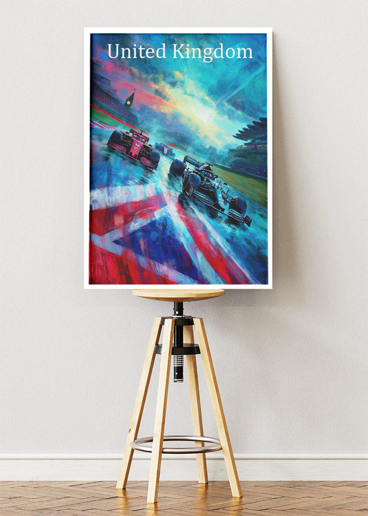 United Kingdom Formula 1 Union Jack Racing Canvas Print & Poster – AI PRINT LAB
