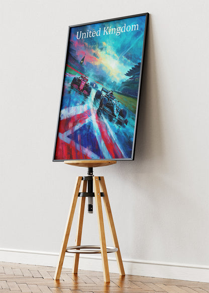 United Kingdom Formula 1 Union Jack Racing Canvas Print & Poster – AI PRINT LAB