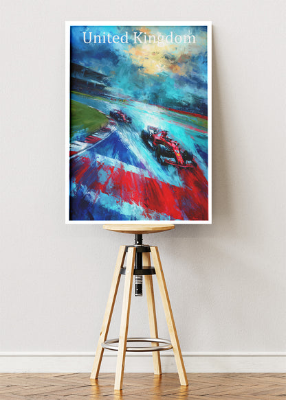 United Kingdom Silverstone Rain Formula 1 Canvas Print & Poster – AI PRINT LAB