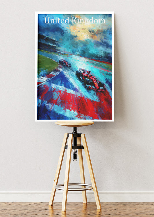 United Kingdom Silverstone Rain Formula 1 Canvas Print & Poster – AI PRINT LAB