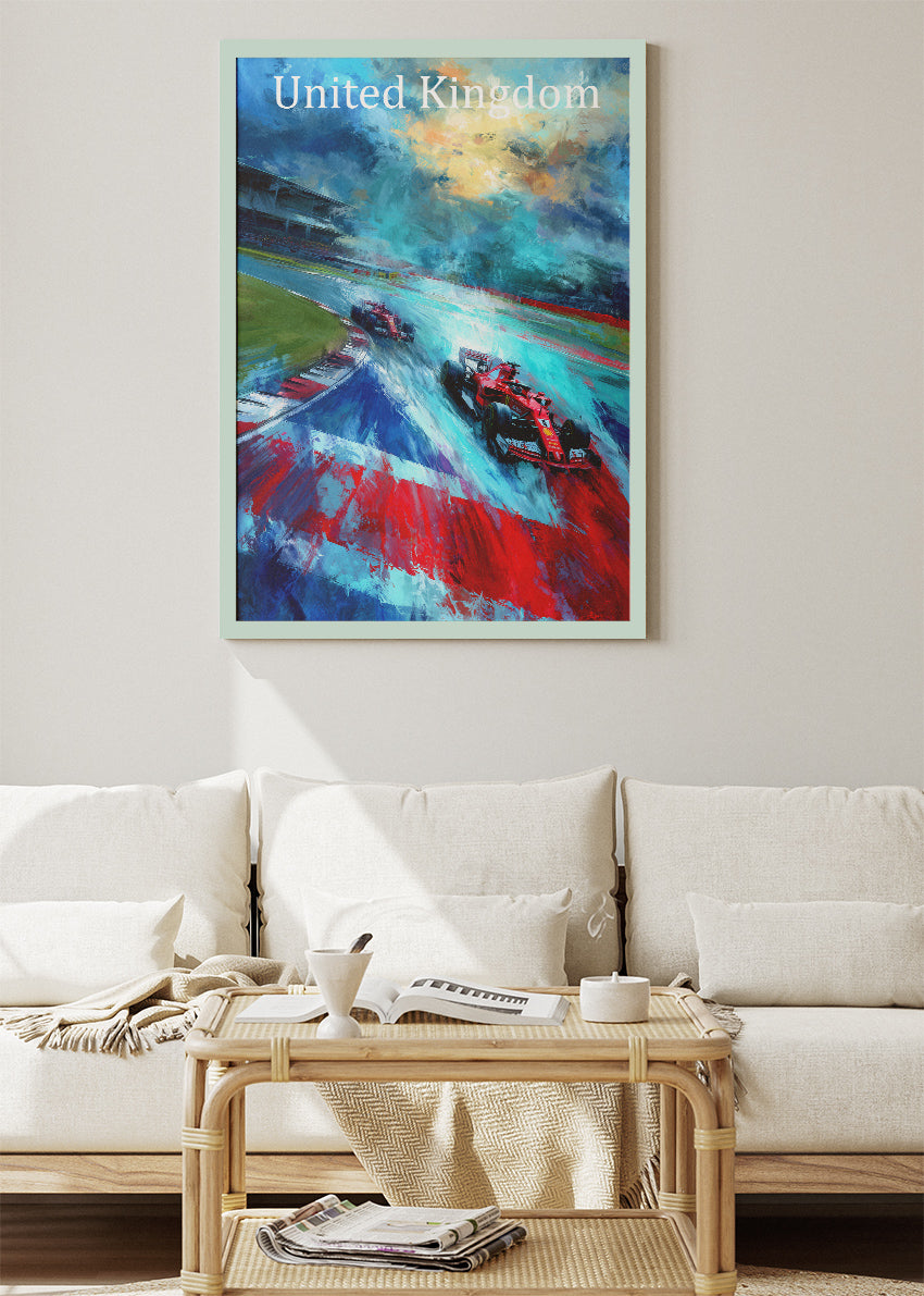 United Kingdom Silverstone Rain Formula 1 Canvas Print & Poster – AI PRINT LAB
