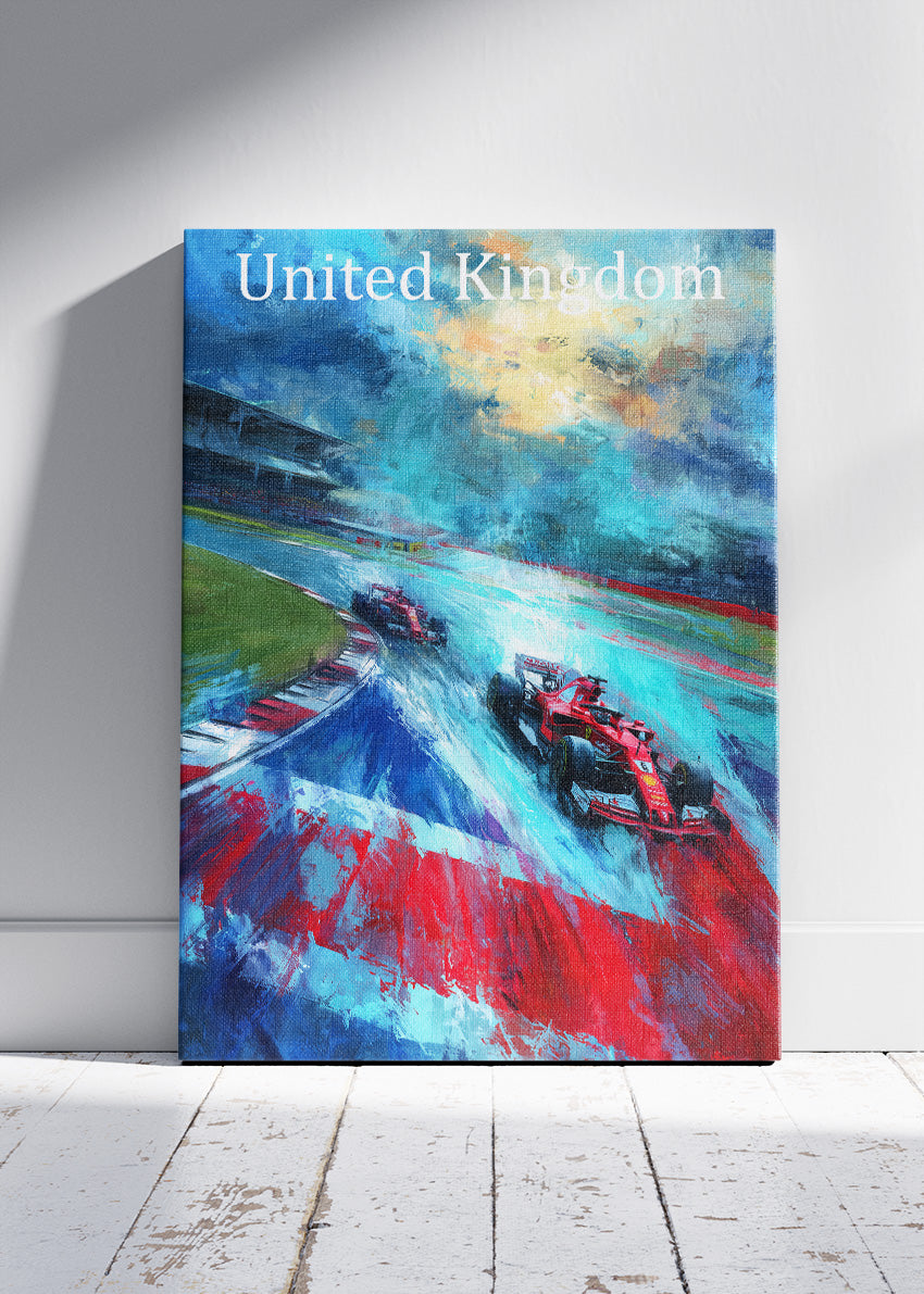 United Kingdom Silverstone Rain Formula 1 Canvas Print & Poster – AI PRINT LAB