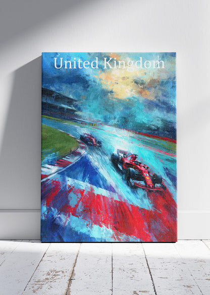 United Kingdom Silverstone Rain Formula 1 Canvas Print & Poster – AI PRINT LAB
