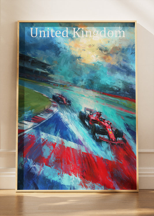 United Kingdom Silverstone Rain Formula 1 Canvas Print & Poster – AI PRINT LAB