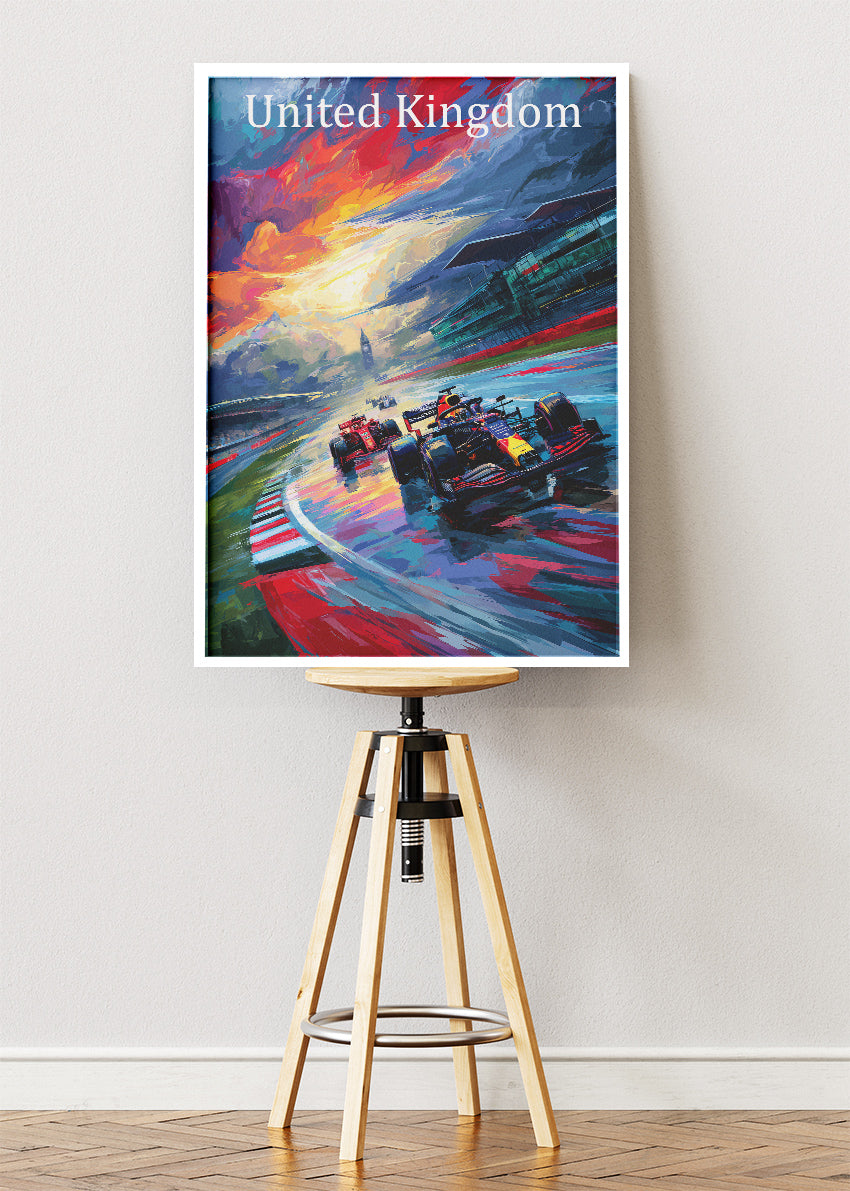 United Kingdom Sunset Formula 1 Racing Canvas Print & Poster – AI PRINT LAB
