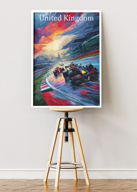United Kingdom Sunset Formula 1 Racing Canvas Print & Poster – AI PRINT LAB