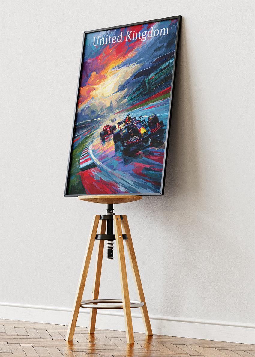 United Kingdom Sunset Formula 1 Racing Canvas Print & Poster – AI PRINT LAB