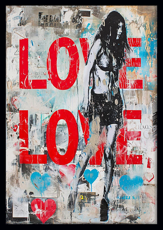 Urban Love Graffiti Canvas Print & Poster – T589 – AiPrintLab