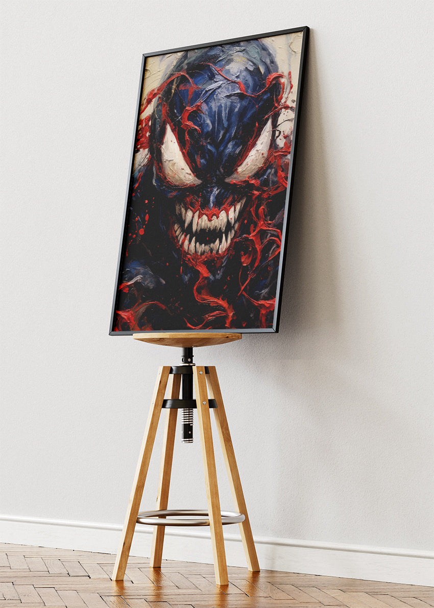 Venom Dark Symbiote Portrait Canvas & Poster Print – AI PRINT LAB