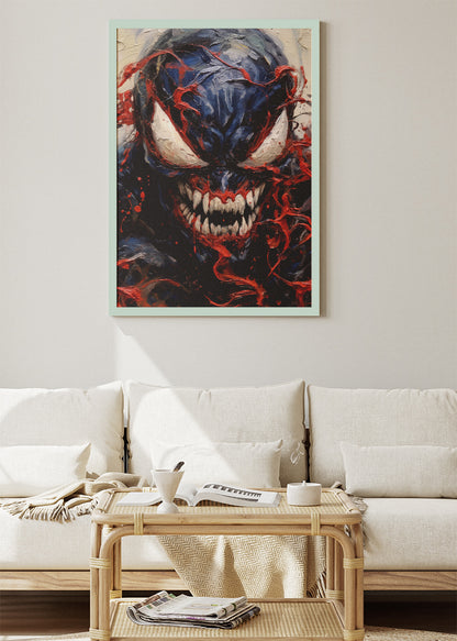 Venom Dark Symbiote Portrait Canvas & Poster Print – AI PRINT LAB
