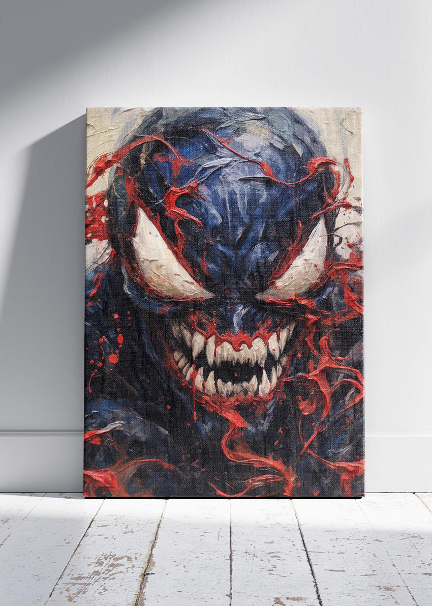 Venom Dark Symbiote Portrait Canvas & Poster Print – AI PRINT LAB