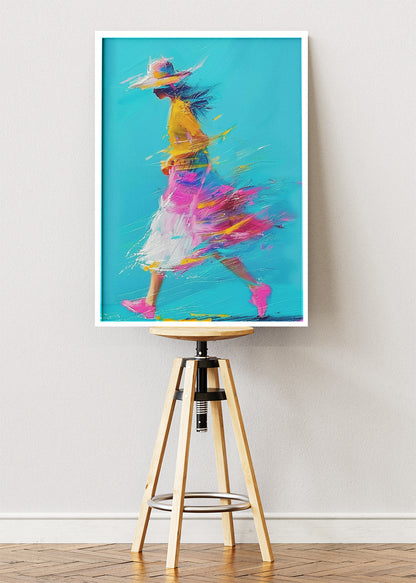 Vibrant Abstract Fashion Woman Canvas & Poster Print – AI PRINT LAB