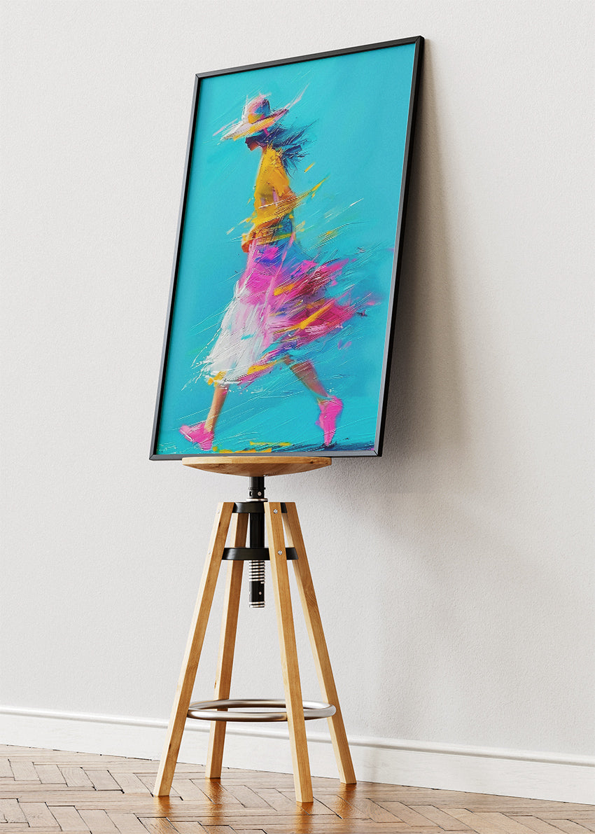 Vibrant Abstract Fashion Woman Canvas & Poster Print – AI PRINT LAB
