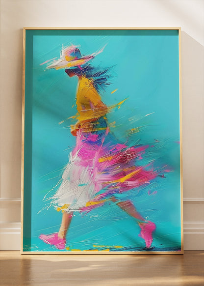 Vibrant Abstract Fashion Woman Canvas & Poster Print – AI PRINT LAB