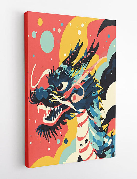 Vibrant Asian Dragon Wall Art Print & Canvas – T757 – AiPrintLab