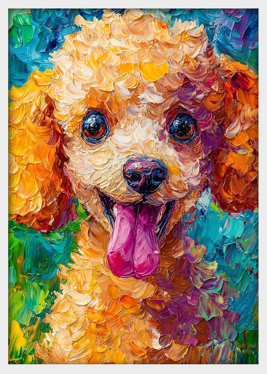 Vibrant Colorful Dog Portrait Wall Art – Canvas Prints & Poster Decor – T1402 –