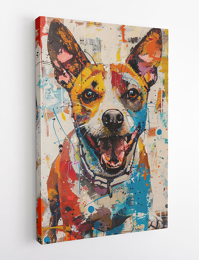 Vibrant Jack Russell Splash – Colorful Dog Canvas & Poster Wall Art – T1106 – AiPrintLab