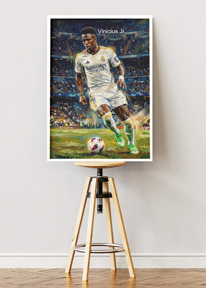 Vinicius Jr Action Real Madrid Poster Canvas & Print – AI PRINT LAB