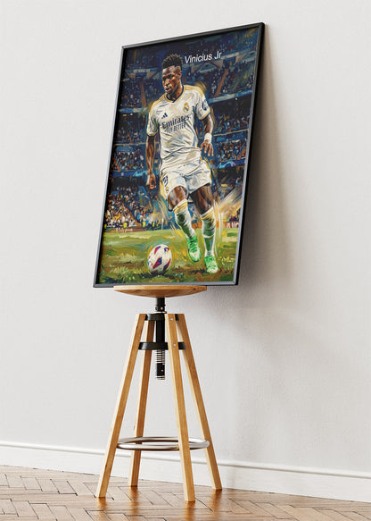 Vinicius Jr Action Real Madrid Poster Canvas & Print – AI PRINT LAB
