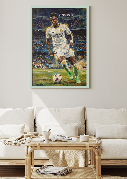 Vinicius Jr Action Real Madrid Poster Canvas & Print – AI PRINT LAB