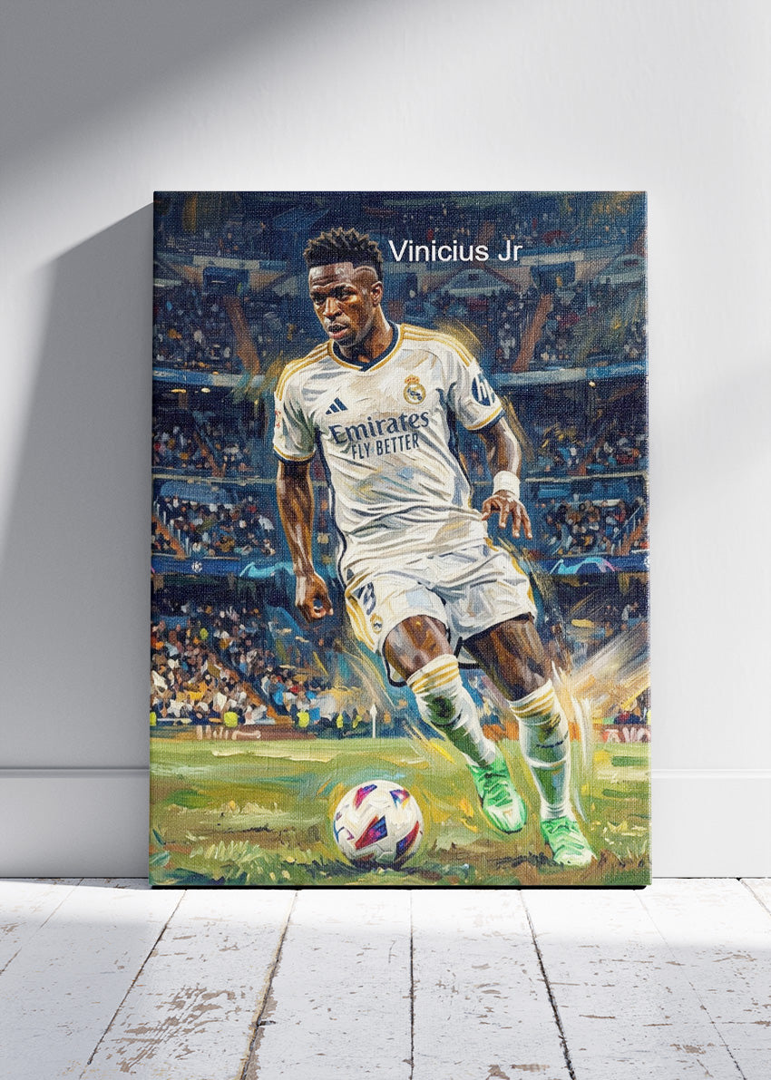 Vinicius Jr Action Real Madrid Poster Canvas & Print – AI PRINT LAB