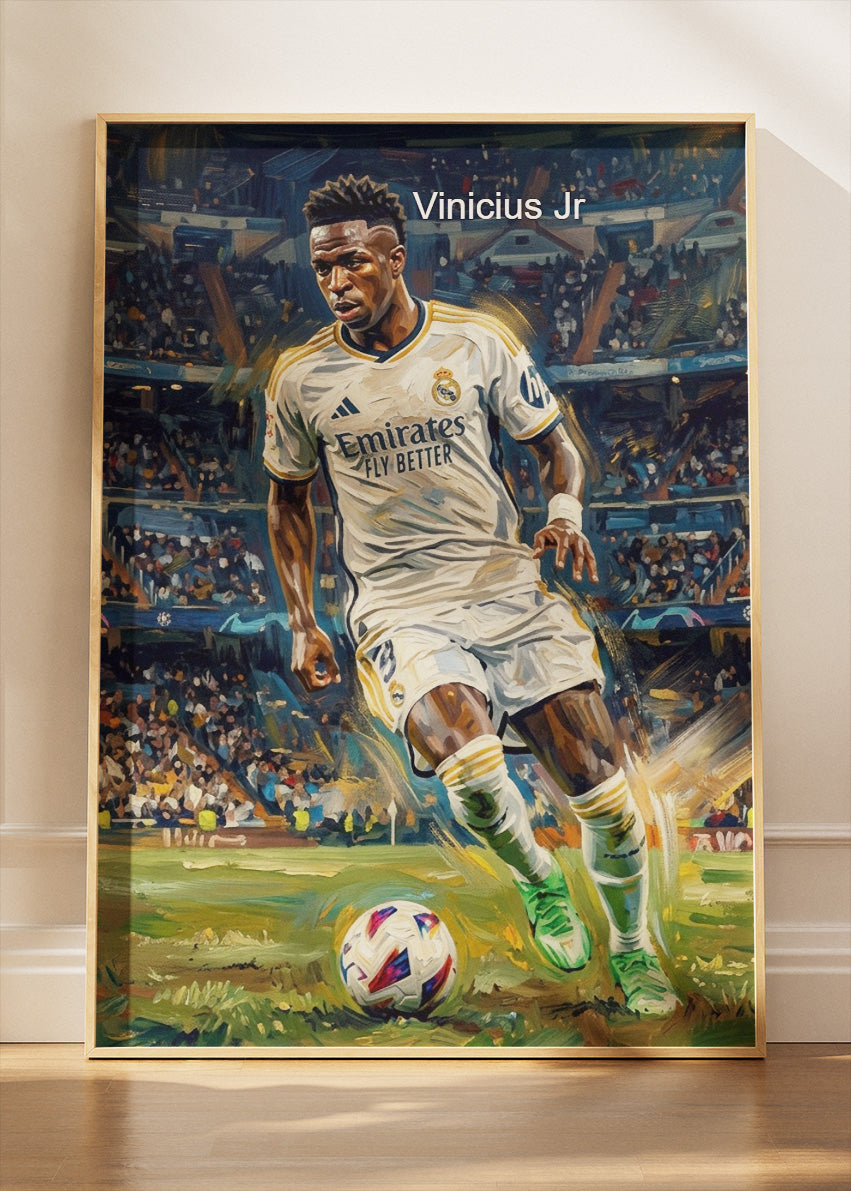 Vinicius Jr Action Real Madrid Poster Canvas & Print – AI PRINT LAB